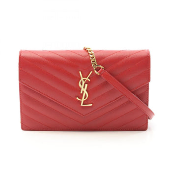 Saint Laurent Monogram Envelope Shoulder Bag In Calfskin Leather