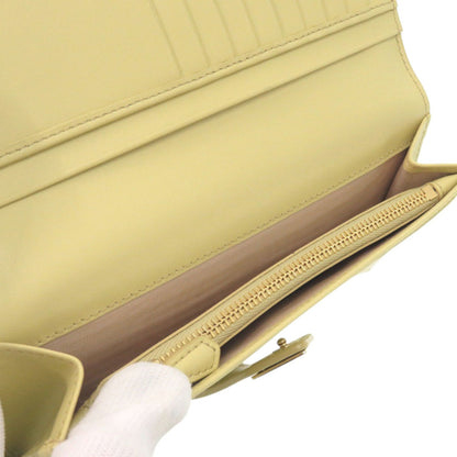 Prada 1Mv025 Triangle Logo Leather Yellow Long Wallet 0615 Prada