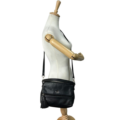 Kate Spade Handbag Shoulder Bag Flap Leather Black