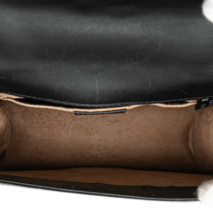 Gucci Sylvie Mini Chain Shoulder Bag 431666 Black Leather