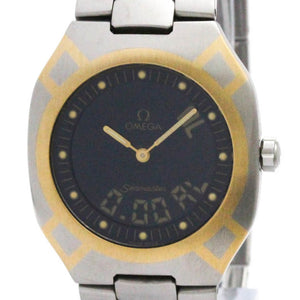 Omega Seamaster Polaris Analog Digital 18K Gold Steel Watch 2540.50 Polished