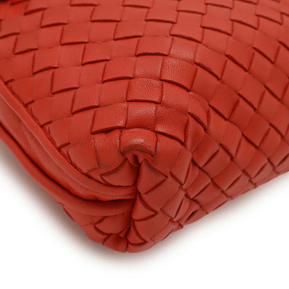 Bottega Veneta Bottega Veneta Intrecciato Pochette Shoulder Bag Leather Red
