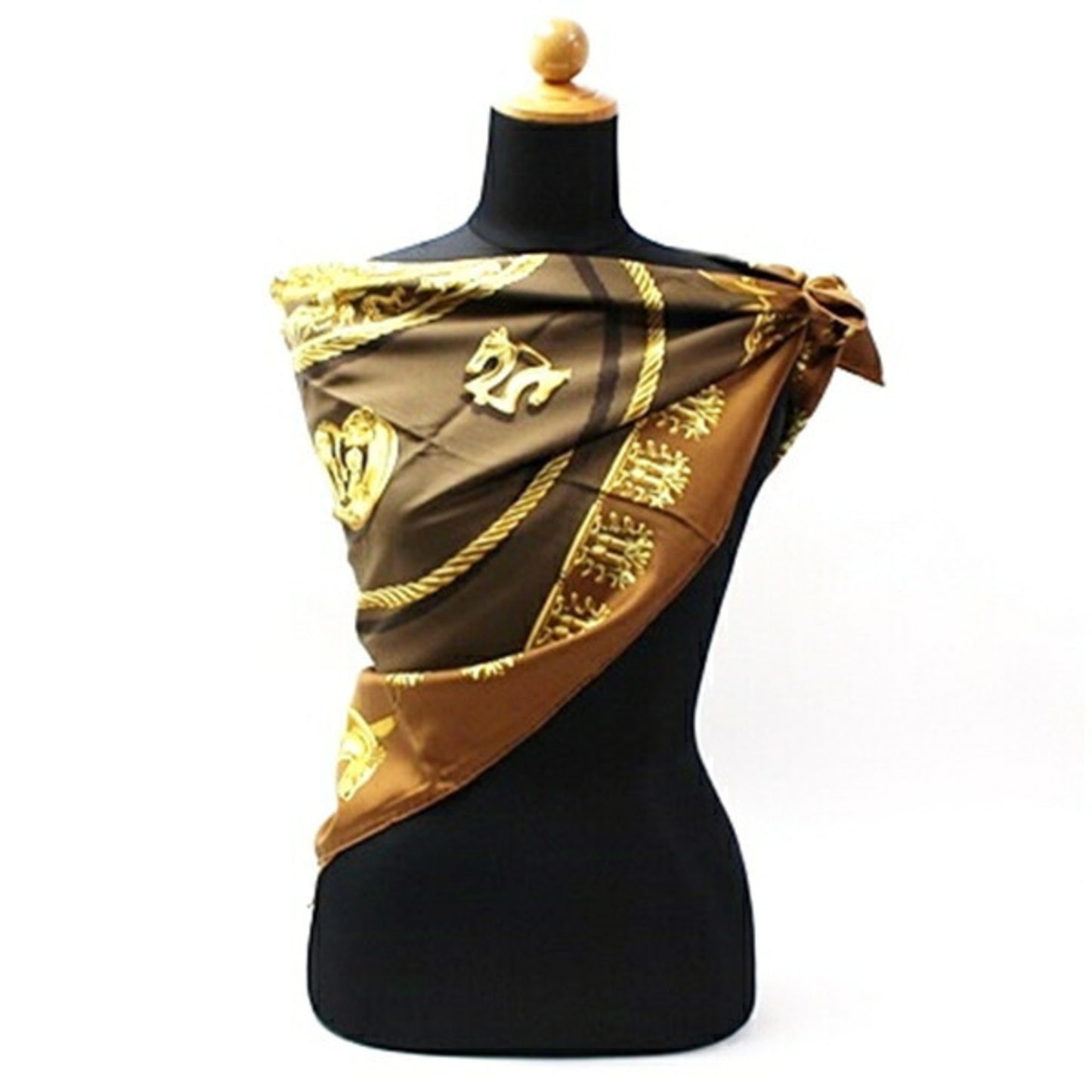 Hermes Scarf Muffler Carr 90 Les Cavaliers D'Or Golden Knights Hermes