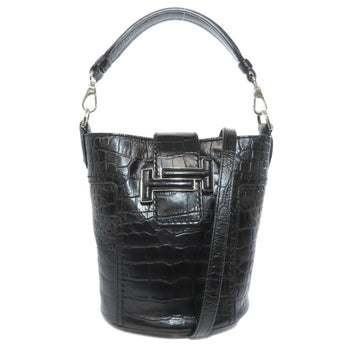 Tod'S Embossed Double T 2-Way Leather Handbag