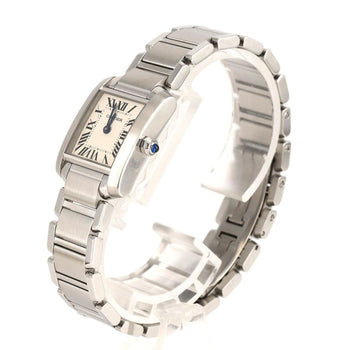 Cartier Tank Franaise Sm W51008Q3 Stainless Steel Quartz Watch