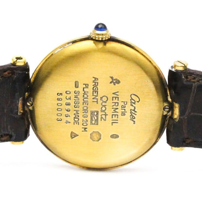 Cartier Must Vendome Gold Plated Quartz