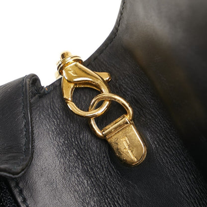 Salvatore Ferragamo Gancini Crossbody Chain Shoulder Bag Aq214204 Black Leather