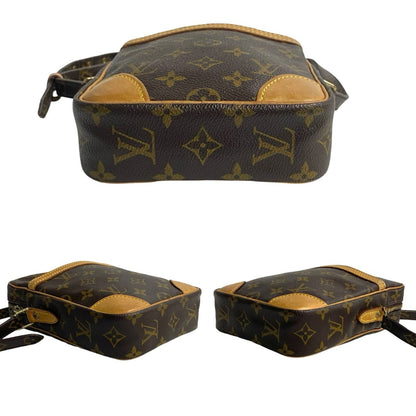 Louis Vuitton Danube Monogram Leather Mini Shoulder Bag/Pochette In Brown