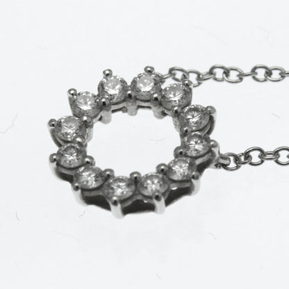 Tiffany Open Circle Mini Necklace Platinum Diamond Men