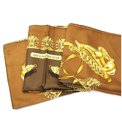 Hermes Scarf Muffler Carr 90 Les Cavaliers D'Or Golden Knights Hermes