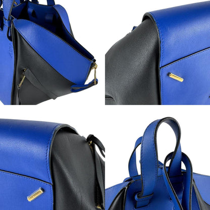 Loewe Hammock Drawstring Shoulder Bag In Blue And Black