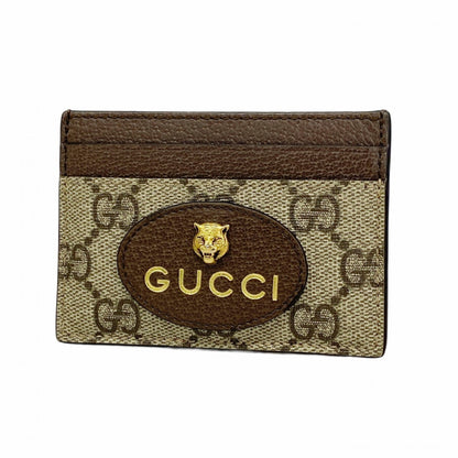 Gucci Gg Supreme Business Card Case 597557 Beige/Brown
