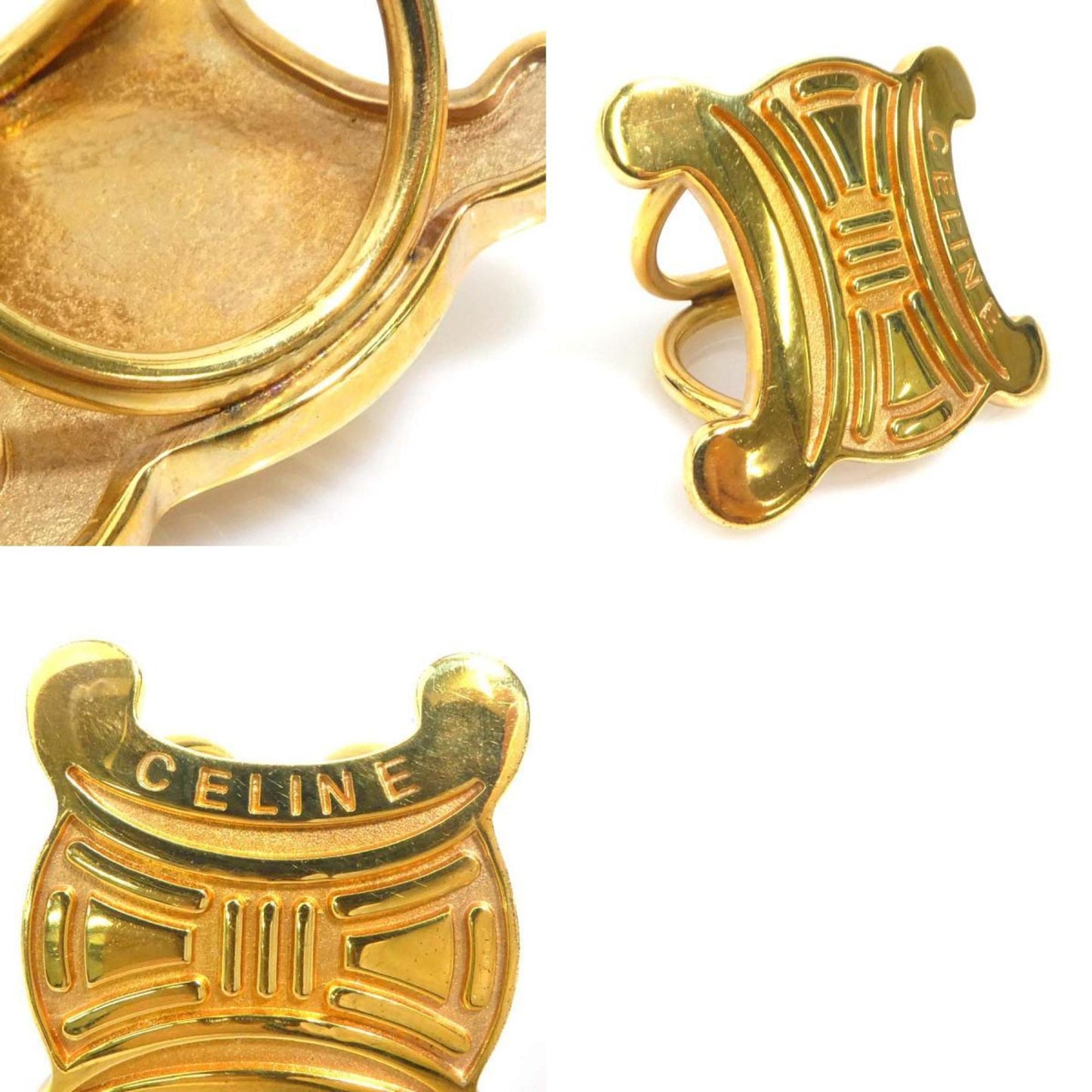 Celine Scarf Ring Metal Gold
