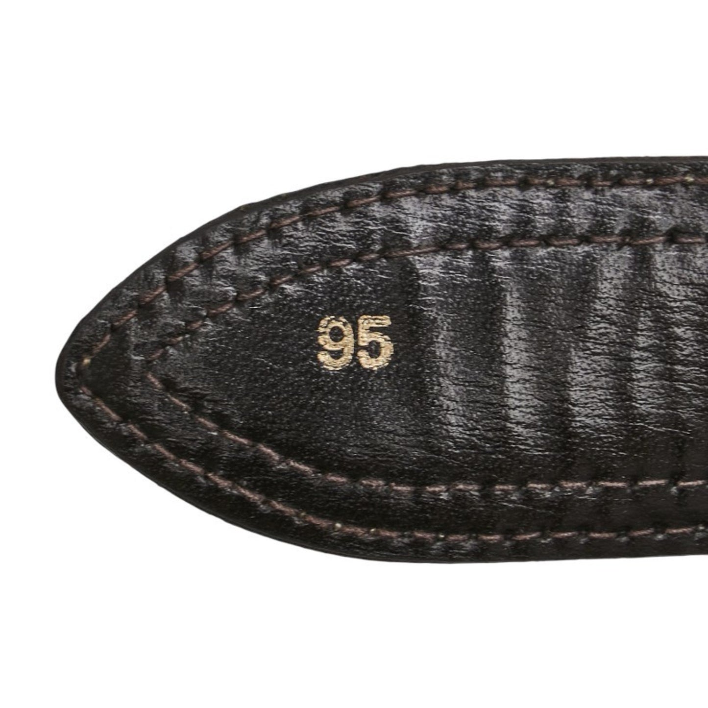 Gucci Old Belt Brown Beige Leather Canvas