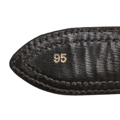 Gucci Old Belt Brown Beige Leather Canvas