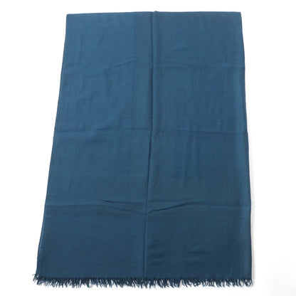 Hermes Cashmere And Wool Big H Pattern Shawl With Fringe