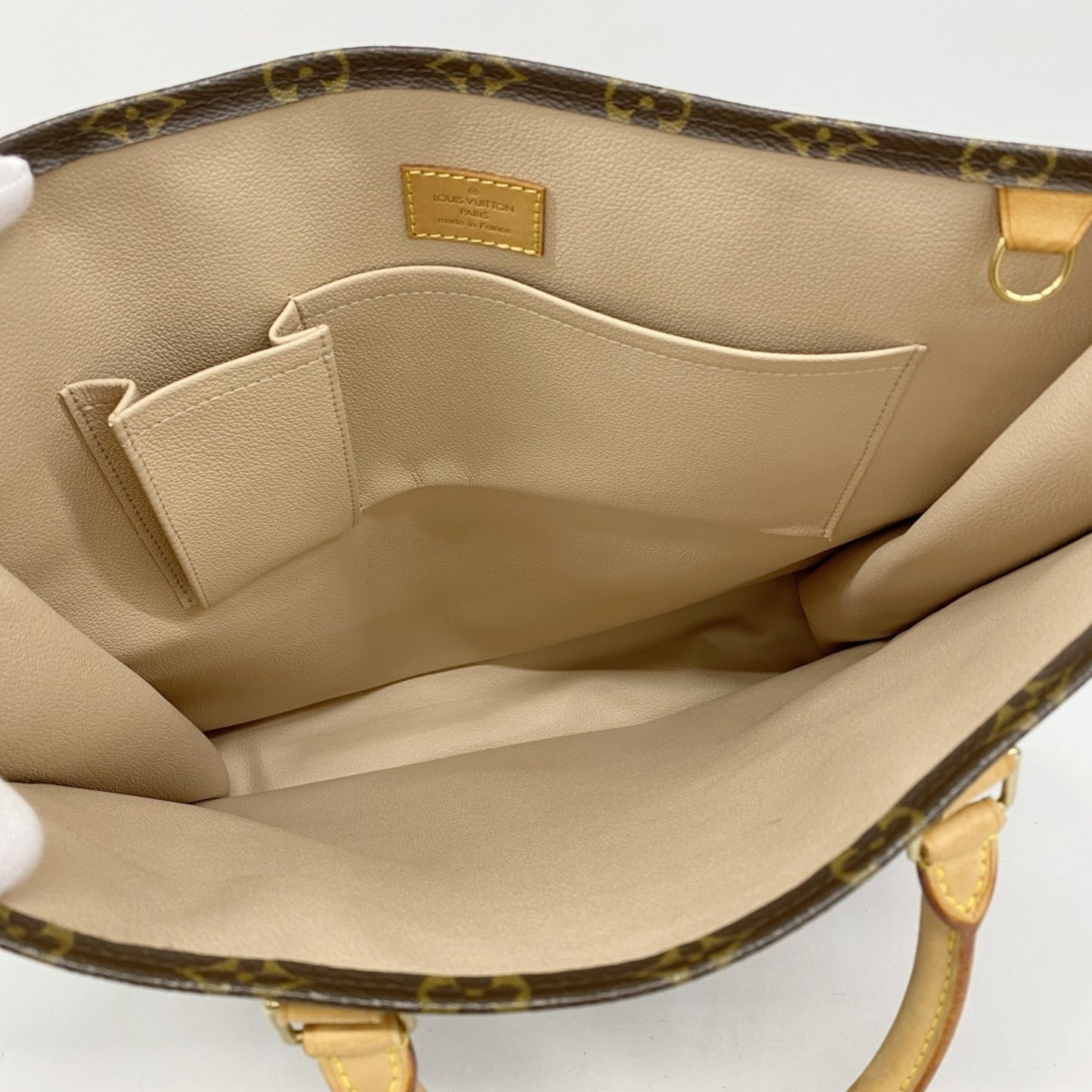 Louis Vuitton Monogram Sac Plat Tote Bag M51140 Brown