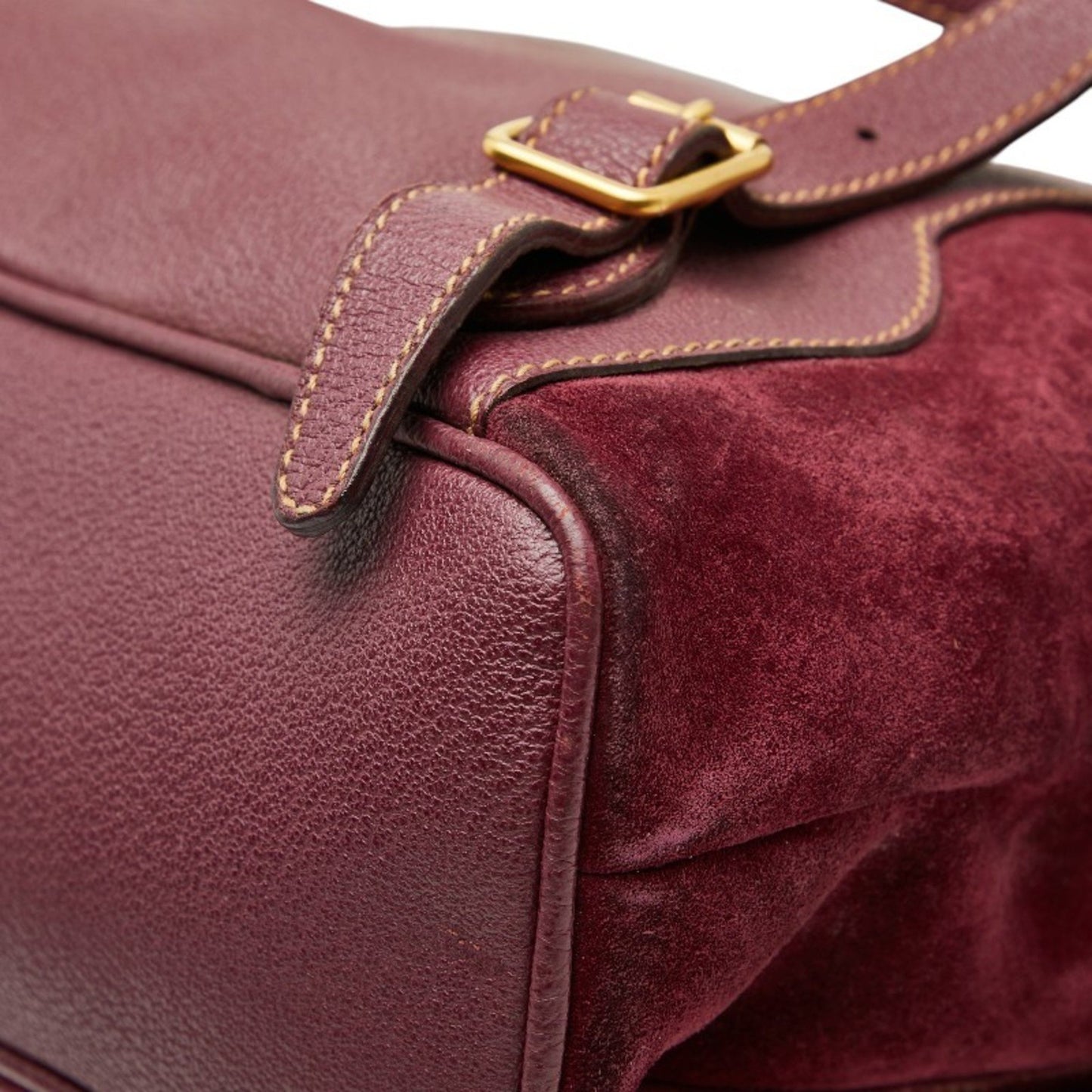 Gucci Bamboo Backpack 003 2058 0016 Purple Suede