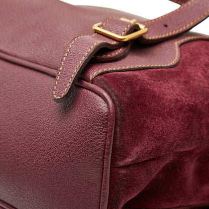 Gucci Bamboo Backpack 003 2058 0016 Purple Suede