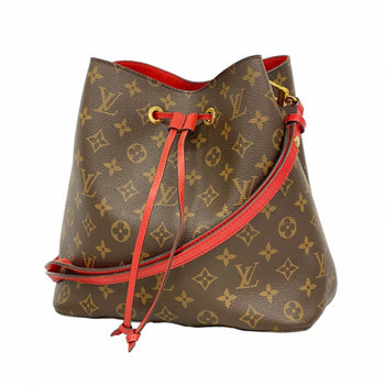 Louis Vuitton Monogram Neonoe Shoulder Bag M44021 Brown Coquelicot