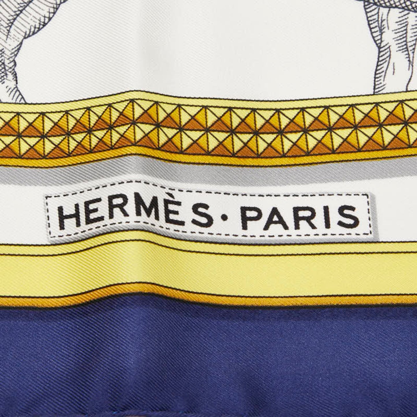 Hermes Herms Carr 90 Tres Grand Apparel Horse Scarf
