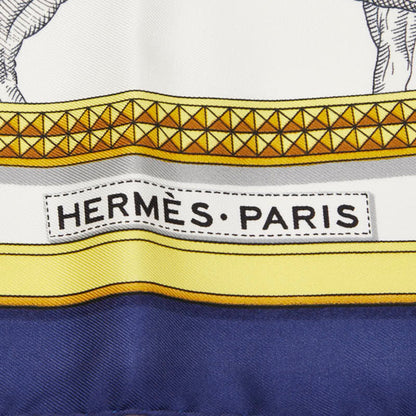 Hermes Herms Carr 90 Tres Grand Apparel Horse Scarf