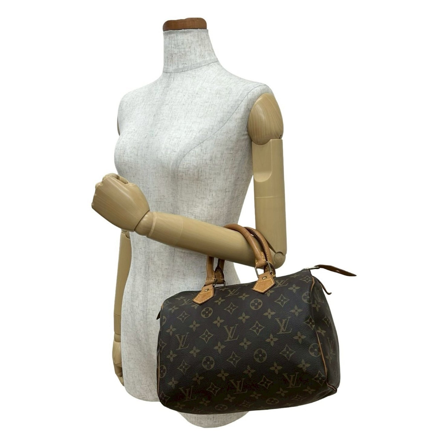 Louis Vuitton Speedy 25 Monogram Leather Handbag/Mini Boston Bag