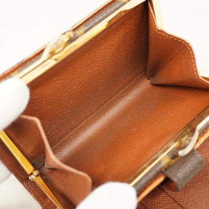 Louis Vuitton Monogram Porte Monnaie Bi-Fold Wallet M61663 Brown