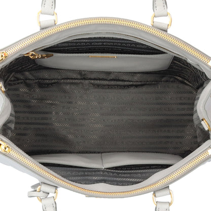 Prada Galleria Large Saffiano Shoulder Bag In Leather (1Ba274) Gray