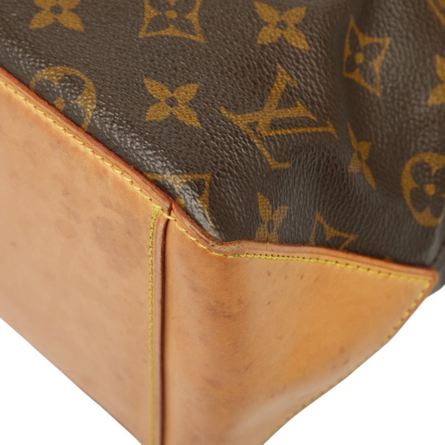 Louis Vuitton Monogram Cabas Piano Handbag Tote Bag M51148 Brown Leather