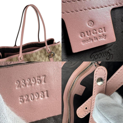 Gucci Gg Canvas Shoulder Bag In Pink And Brown