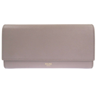 Celine Large Flap Wallet Leather Grey Long 0123Celine