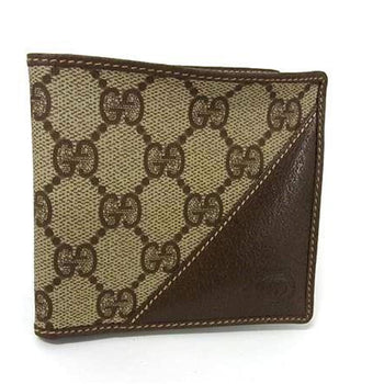 Gucci Gg Supreme Bifold Wallet 034 662 6399 Brown Leather