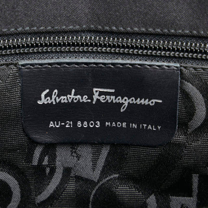 Salvatore Ferragamo Vara Handbag/Shoulder Bag In Black Nylon