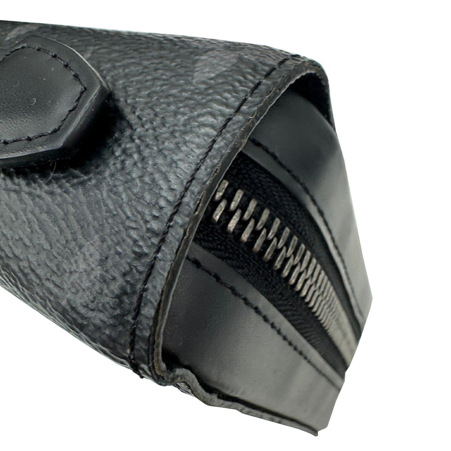 Louis Vuitton Zippy Xl M61698 Ca0270 Monogram Eclipse Round Long Wallet In Black