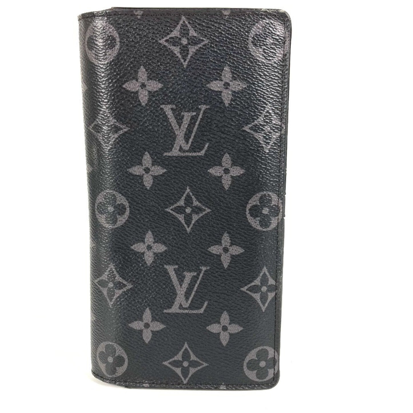 Louis Vuitton M61697 Monogram Eclipse Portefeuille Brazza Bifold Wallet
