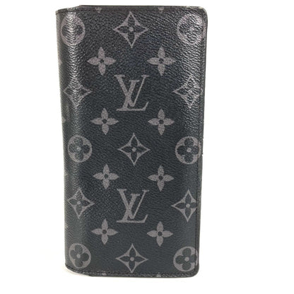 Louis Vuitton M61697 Monogram Eclipse Portefeuille Brazza Bifold Wallet