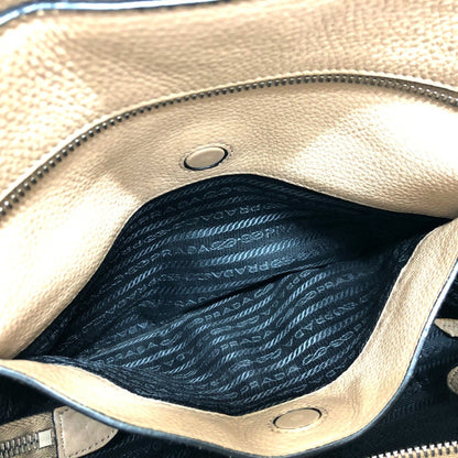 Prada 1Bg203 Logo Bag Bag Tote Bag Beige Silverhardware