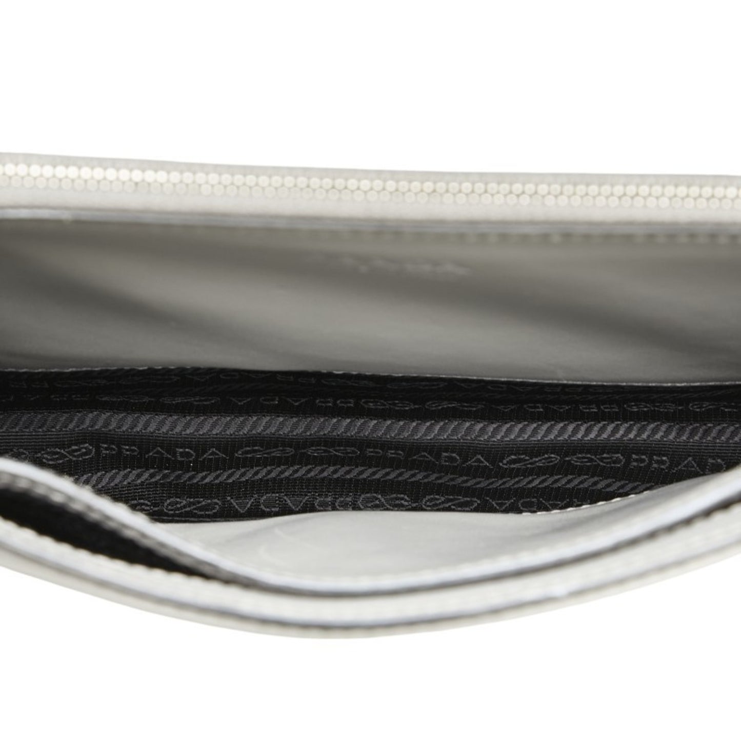 Prada Studded Crossbody Shoulder Bag In Gray Leather