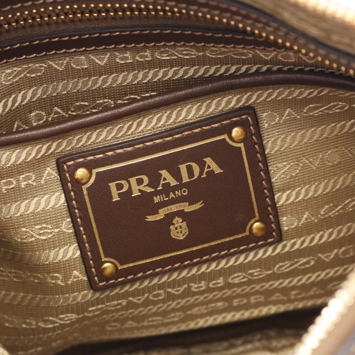 Prada Logo Jacquard Shoulder Bag