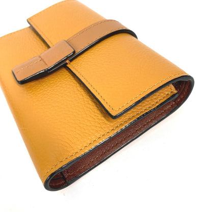Loewe Compact Wallet Trifold Wallet Yellow Brown