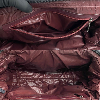 Chanel Coco Cocoon Mark Nylon Handbag Mini Tote Bag Black 83755