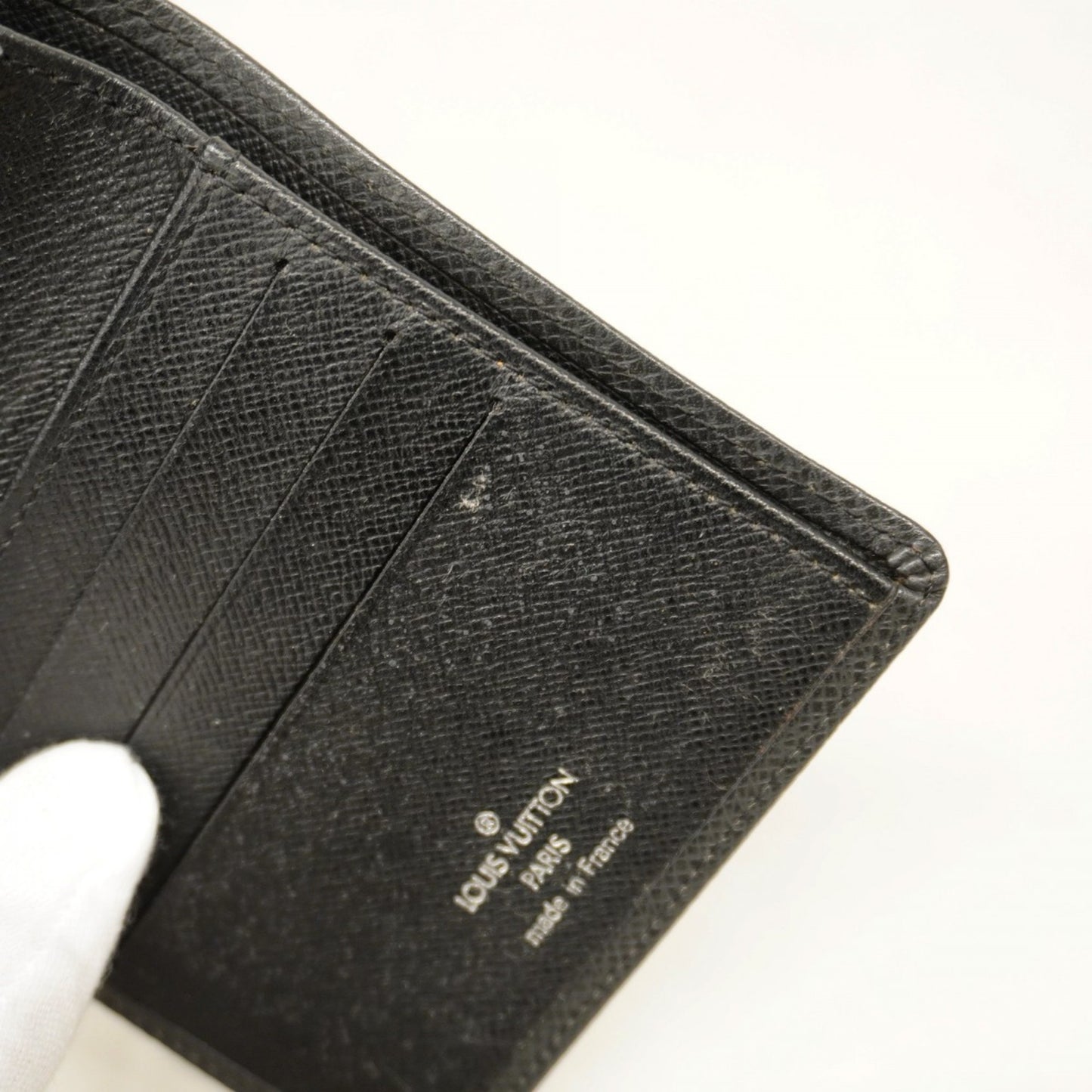 Louis Vuitton Taiga Wallet Porte Bier 3 Carte Credit M30452 Ardoise