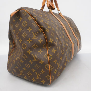 Louis Vuitton Monogram Keepall 55 Boston Bag M41424 Brown