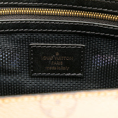 Louis Vuitton Monogram Traceage Tote Handbag Shoulder Bag M44113 Brown Black Pvc Leather