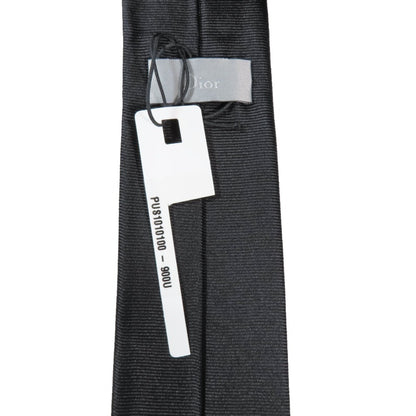 Christian Dior Dior Narrow Tie 100% Silk Black