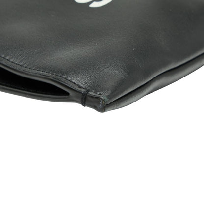 Saint Laurent Logo Clutch Bag In Black