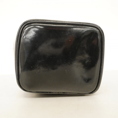Chanel Vanity Bag Patent Leather Black