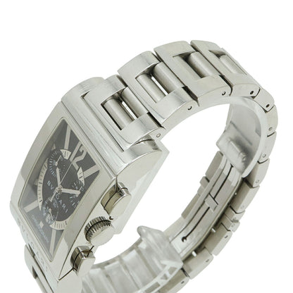 Bvlgari Rettangolo Black Dial Stainless Steel Quartz