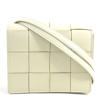 Bottega Veneta Cassette Shoulder Bag Leather Ivory
